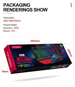 Bộ Bàn Phím Chuột TF260 Phát Quang 87 Bàn Phím Chơi Game Bàn Phím Chuột Pad Bộ Ba Mảnh - Product Image 6