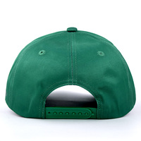 Gorras de béisbol de poliéster con etiqueta impresa verde de 5 paneles, sombrero personalizado para mujer, gorra de béisbol de Color sólido para exteriores antigua