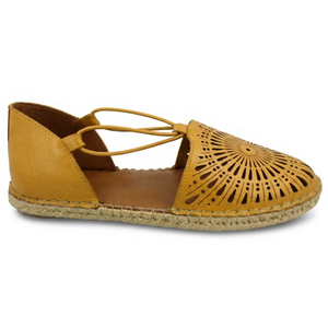 Women's Genuine Leather Flat <b>Sandals</b> Open Toe Breathable Espadrille Straw Sole Summer Fashion Trend - Product Image 1