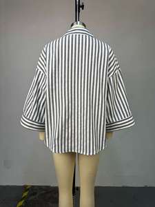 เสื้อเชิ้ตไอสตาโปรโม กิฟท์ส ป๊อปลิน แขนสามส่วน ทรงหลวม ปกคอปก ติดกระดุม สีพื้น ใส่ได้ทุกฤดู - Product Image 5