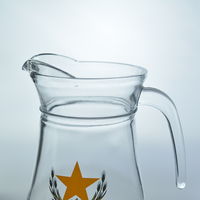 Pichet à eau classique en verre borosilicaté transparent personnalisable avec logo simple pour théières et bouilloires