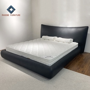 Lit king size en cuir pleine fleur véritable, fabrication parfaite, design italien moderne et luxueux - Product Image 3
