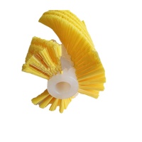 Brosse à rouleaux industrielle jaune à poils rigides pour le nettoyage des chaussures, avec taille et logo personnalisables (OEM)