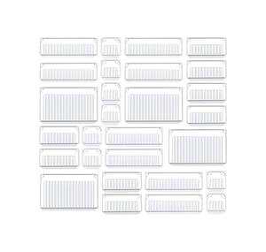 Organizadores de Cajones Rectangulares de Madera para Cocina con Soporte para Bolsas Ziplock de Bambú, Dispensador de Papel Film, Almacenamiento de Alimentos Ecológico - Product Image 1