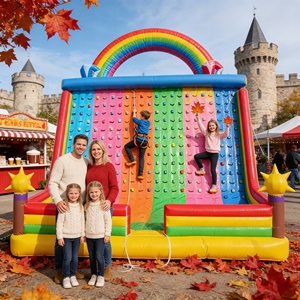 Castillo Inflable Todo en Uno con Pared <span class=keywords><strong>de</strong></span> Escalada, Tobogán y Circuito <span class=keywords><strong>de</strong></span> Obstáculos para Diversión al Aire Libre - Product Image 3