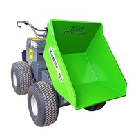 KONSTANT 300KG Elektro Mini Dumper 4WD Beton-Schubkarre 1600W Baustellen-Minidumper mit Hydraulik und Akku