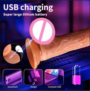 Großhandel Realistischer Vibrator Dildo - Weicher Silikon-<span class=keywords><strong>Penis</strong></span> 10 Stoß- und 10 Vibrationsmodi USB G-Punkt-Stimulator Sexspielzeug B2B - Product Image 4