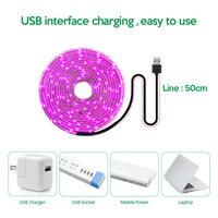 Lampe de culture LED à spectre complet USB 5V avec CRI80 et une durée de vie de 50 000 heures pour plantes d'intérieur, serres hydroponiques, fleurs et graines