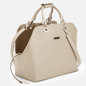 Kustom Logo kerikil kulit mewah wanita hewan peliharaan anjing kucing tas perjalanan tas Tote tangan dompet - Product Image 6