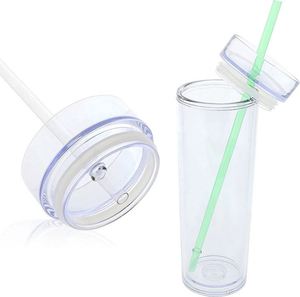 Nouvelle Arrivée Gobelet Acrylique Double Paroi Dégradé Givré 16oz avec Paille pour Smoothies et Milkshakes - Product Image 2