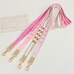 Tùy Chỉnh 3D Thêu Dệt <span class=keywords><strong>Polyester</strong></span> Điện Thoại Dây Buộc Với Sao Trăng Chất Lượng Cao Tùy Chỉnh ID Huy Hiệu Thẻ Chủ Dây Buộc - Product Image 3