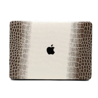 Funda Rígida de Piel Sintética de Alta Gama con Diseño de Cocodrilo para MacBook 2024 de 16 Pulgadas M4, MacBook Air de 15 Pulgadas M2 M3
