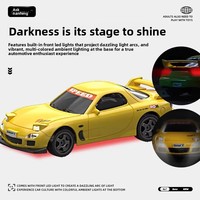 Voiture télécommandée miniature 1:43 pour bureau, véhicule de drift haute vitesse, modèle de course, ornement, jouet pour garçons, interaction lumineuse en plastique