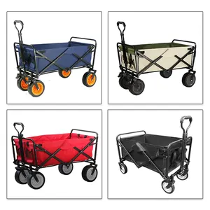 Outdoor Garden Park Utility Kids Wagon Portable Beach Trolley Foldable Folding Wagon Camping Cart