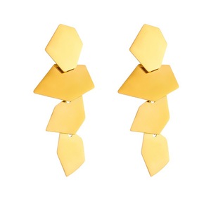 Geometric Pendant Earrings Irregular Square Stainless Steel Party Fashion Dangle Earrings E5079 - Product Image 5