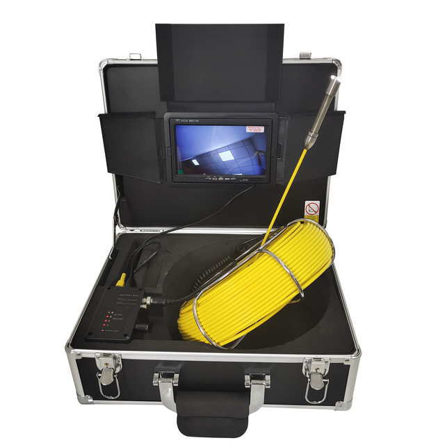 20 Meter Underground Fibreglass Cable 17mm Probe Drain Pipe Inspection Sewer Camera with 7In Monitor