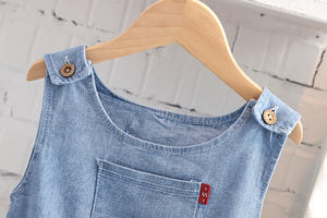 Ensemble Robe en Jean Délavé et T-shirt à Manches Longues en Coton pour Filles, Collection Automne 2022, Vente en Gros de Vêtements pour Enfants - Product Image 6