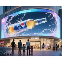 Écran LED 3D à vision directe P4 P6 P10 pour extérieur, panneau mural vidéo, luminosité 6000 cd/m² pour magasins de détail, ascenseurs, centres commerciaux
