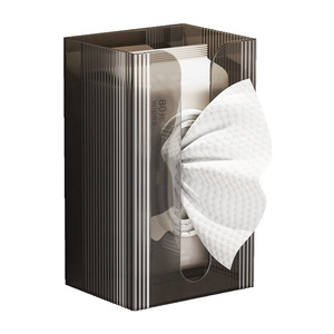 Wall Mounted Tissue Box No Drill Rectangular Paper Holder For Bathroom Kitchen Toilet Storage - Product Image 5