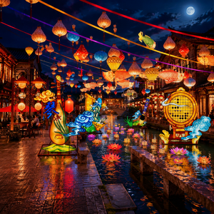 Luces <span class=keywords><strong>de</strong></span> calle chinas conectadas por cadena, iluminación oriental para caminos, para avenidas antiguas, parques chinos y calles gastronómicas. - Product Image 3