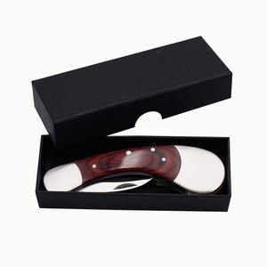 Wellflyer Bo-384 Thép Không Gỉ Nấm Dao Dao Bỏ Túi Dao Dã Ngoại Dao Cắm Trại Công Cụ Với Tay Cầm Bằng Gỗ Và Bàn Chải - Product Image 6