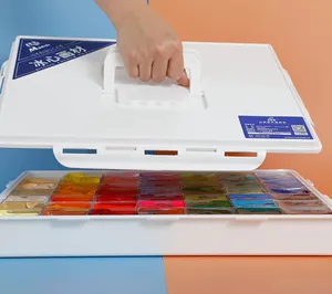 Groothandel Custom Niet-Giftige Professionele Kunstenaar 80Ml Acryl 42 Kleur Verf Set Met Jelly Box