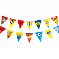 Matériel d'emballage de qualité supérieure pour les fêtes et les célébrations, bannière en papier, éléments de football, guirlandes de drapeaux triangulaires