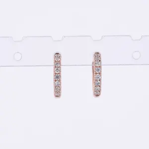 Gold 14k solid women earrings 2024 lab grown loose diamond stud earrings def vvs quality for party wedding engagement.