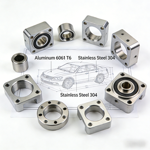 Composants d'automatisation industrielle automobile, usinage CNC, <span class=keywords><strong>aluminium</strong></span> 6061 T6, acier inoxydable 304, pièces OEM personnalisées - Product Image 1