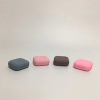Emballage vide pour cosmétiques, poudre carrée rose, compacte avec miroir, nouveau Design, livraison rapide,