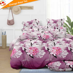 <span class=keywords><strong>Parure</strong></span> de lit 4 pièces motif pivoine, fabrication OEM Chine, vente chaude Afrique, couvre-lit anti-décoloration, ensemble <span class=keywords><strong>drap</strong></span>-housse 360 - Product Image 5