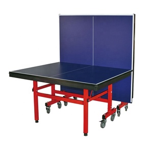 Table de tennis de table pliable de haute qualité personnalisée avec roues mobiles, équipement de ping-pong, bureau, table de tennis de table d'usine OEM - Product Image 6