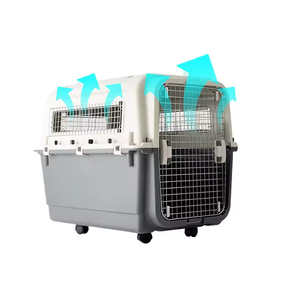 Airline Approved Plastic <b>Pet</b> <b>Carrier</b> with Wheels Eco-Friendly Houses & Plastic Tray for Dogs Cats & Small Animals - Product Image 5