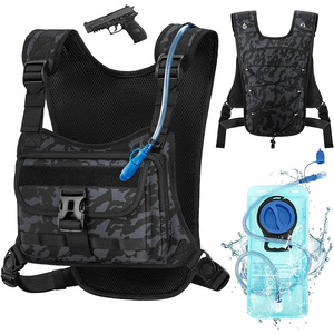 Gilet d'hydratation <span class=keywords><strong>de</strong></span> course Oxford imperméable 2L léger et ajustable, écologique, toutes saisons, avec porte-équipement <span class=keywords><strong>de</strong></span> poitrine - Product Image 1