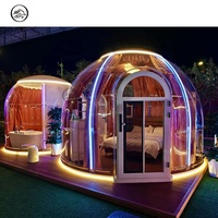 Tenda Dome Polikarbonat Hotel PC Model Baru Laris Manis, Rumah Dome Prefab Modular untuk Resor, Villa, dan Taman