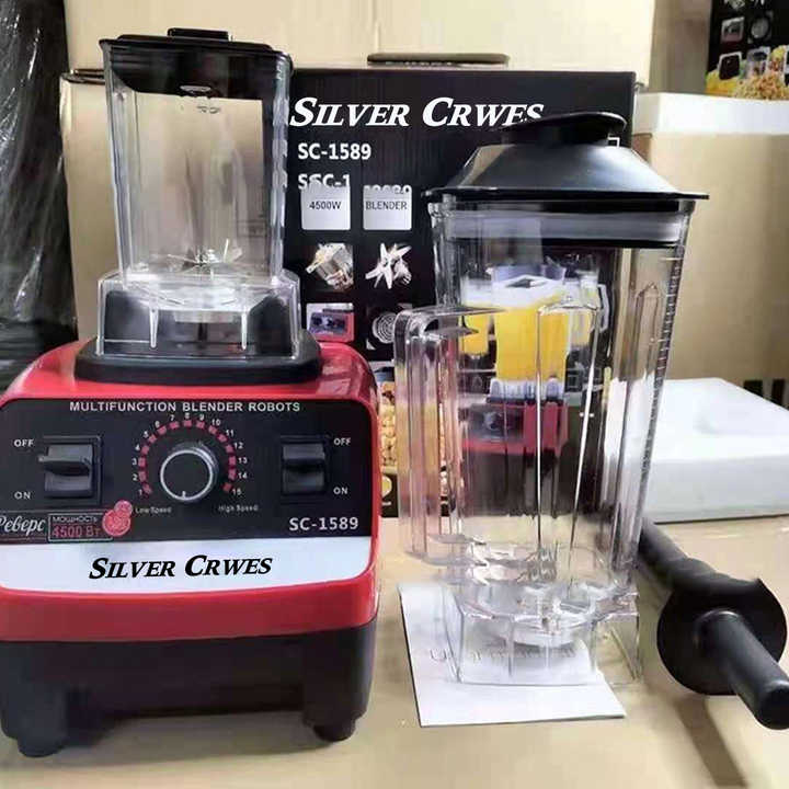 Double 4500w silver crwes blender home use food smoothie blender 