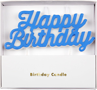 Bougies décoratives en forme de lettres « Joyeux Anniversaire » arc-en-ciel personnalisables avec logo pour fêtes d'enfants et Pâques – Vente en gros