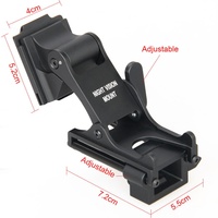 Support de casque tactique pliable en alliage d'aluminium pour vision nocturne NVG, résistant à l'eau, noir, compatible PVS7/PVS14/PVS15/PVS18