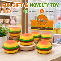 Jouet Squishy Géant Hamburger, Jouet à Presser Doux en Forme de Burger, Grande Taille, Jouet Anti-Stress Nouveauté pour Enfants et Adultes, Vente en Gros