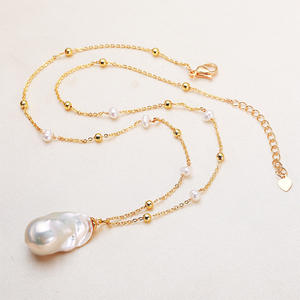 Collar de Perlas de Cielo Estrellado Barroco de Zhuji Jewelry, Collar de Perlas Auténticas, Cadena para Clavícula, Diseño de Nicho al por Mayor - Product Image 1