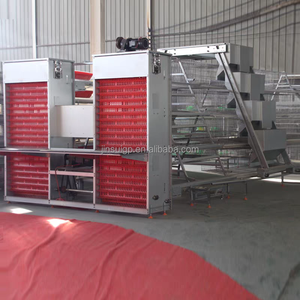 Jaula de batería tipo A/H galvanizada personalizada para gallinas ponedoras de 20000-30000 aves, de 3 niveles y 4 escalones con escalera - Product Image 4