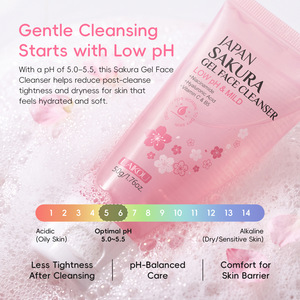 LAIKOU <span class=keywords><strong>Japan</strong></span> Sakura Jelly <span class=keywords><strong>Gel</strong></span> Gesichtsreiniger Bubble Glow Cleanse Mildes Reinigungsgel mit niedrigem pH-Wert 50g - Product Image 3