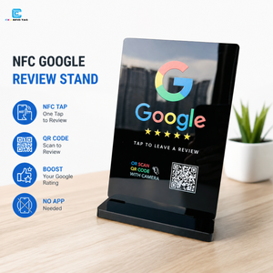 Base Acrílica con Código QR para Reseñas de <span class=keywords><strong>Google</strong></span> NFC, Letrero de Mesa con Función Toca para Resentar para Restaurantes, Hoteles y <span class=keywords><strong>Negocios</strong></span> - Product Image 1