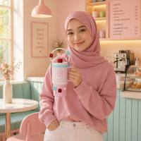 Gobelet isotherme de luxe en acier inoxydable de 30 oz avec poignée à motif quadrillé, couleur personnalisée, paille anti-fuite et décor 3D bonbons, personnalisable, vente en gros