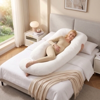 Oreiller de soutien corporel pour femmes enceintes, couleur unie, OEM, pour allaitement, soutien lombaire, coussin de sommeil, oreiller de maternité