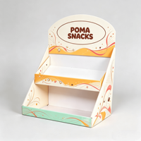 Boîte de présentation en carton personnalisée, emballage prêt à l'emploi (SRP), plateau de rangement pliable à déchirure facile (PDQ), unité de présentation de comptoir pour la vente au détail
