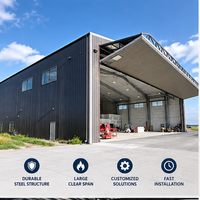 Hangar en structure métallique durable GloStar, hangar préfabriqué en métal pour l'aviation commerciale et les installations MRO