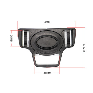 Hebilla de seguridad de tres puntos de plástico A207 de 26 mm x 40 mm para accesorios de carriola, asiento infantil y bolsa - Product Image 3