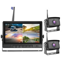 Enregistreur vidéo mobile DVR SD 1080P 4 canaux pour bus, camion et fourgonnette avec 2 caméras AHD sans fil Wifi pour voiture et moniteur