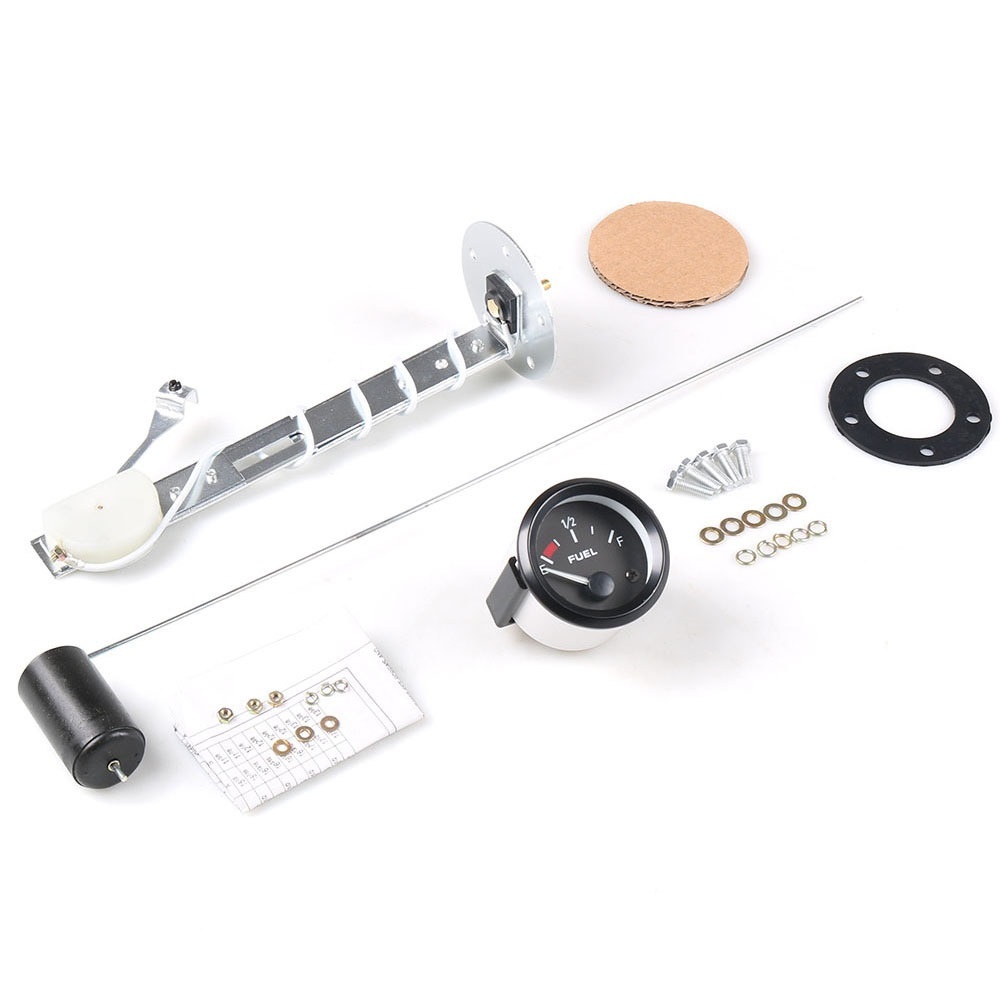 Jauge De Niveau De Carburant Universelle 52mm - Indicateur E-1/2-F Avec Capteur, Idéale Pour Voiture